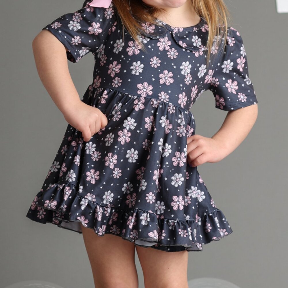 Vintage Twirl Dress in NYE Floral